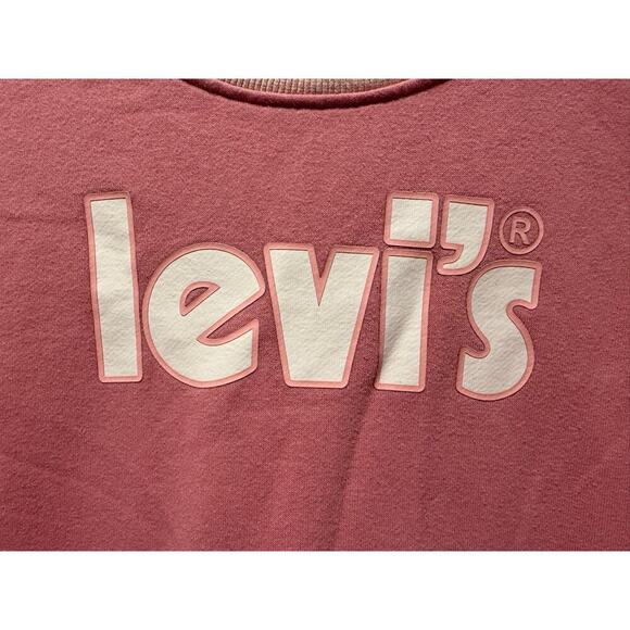 Levi’s Teenager Meet and Greet Pink Colorblocked Crewneck Girls XL - Picture 4 of 6